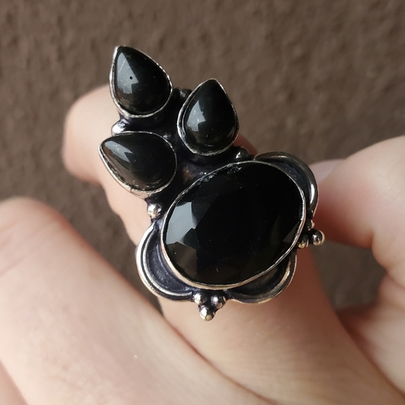 New Black Onyx 925 Silver Ring. - Picture 8 of 16